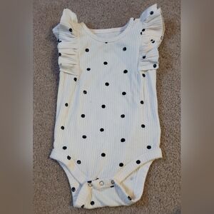 Cat & Jack Cream One-Piece Bodysuit with Black Polka Dots